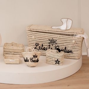 Panier de rangement tressé en fibres naturelles