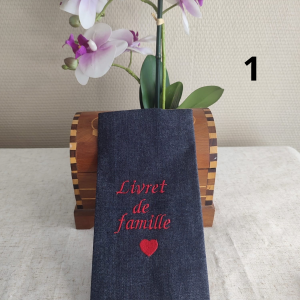 Protège Livret de Famille Cœur Texte