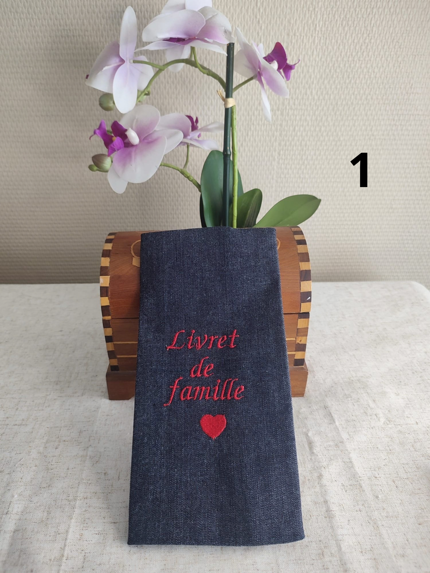 Protège Livret de Famille Cœur Texte